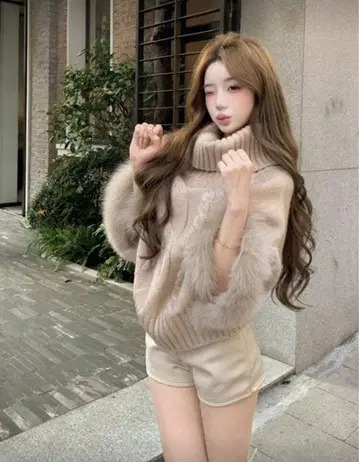 SHEIN 터틀넥 스웨터 외