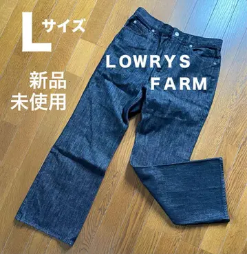 LOWRYS FARM 블랙 데님 세미 플레어 부드러움 L 사이즈