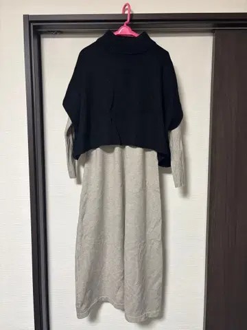 레이어드 니트 원피스