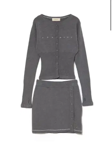 andmary Mary 로고 가디건 세트 업