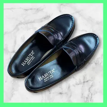 HARUTA 하루타 블랙 로퍼 24.5cm 여성용 가죽 신발