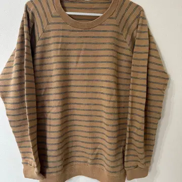 스트라이프 니트 맨투맨 90s