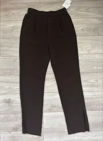 [ 미사용 새상품 ] Noble 브라운 슬릿 팬츠