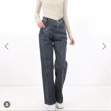 IRENE 아이레네 케미컬 워시 스트레이트 데님 38