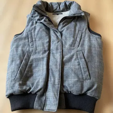 theory 그레이 계열 체크 다운 베스트 사이즈 2