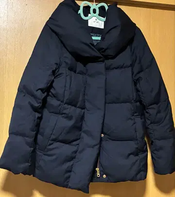 ef-de 새상품급 네이비 후드 부착 다운 자켓