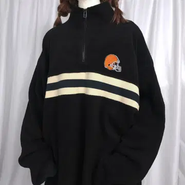 used XXL 사이즈/클리블랜드 브라운스 하프 지퍼 플리스