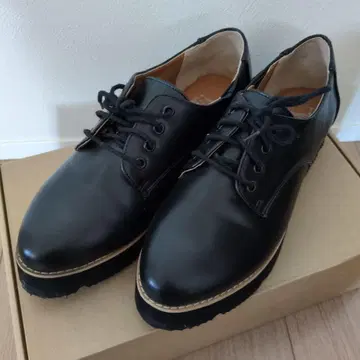 여성용 AYA 시마무라 콜라보 레어 검정 블랙 통굽 로퍼 3L