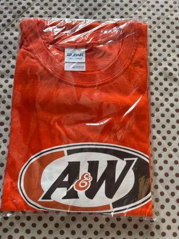 A&W 오렌지 T셔츠 ALL AMERICAN FOOD 사이즈 L