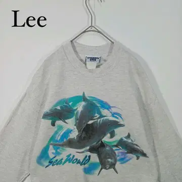Lee Sea World 돌고래 프린트 맨투맨 애니멀 S
