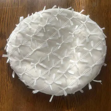 SNIDEL 리본 튤 베레모 화이트 프렌치 걸리시 스나이델