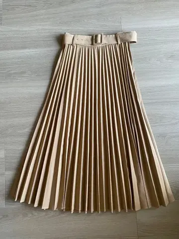 ZARA 카멜 플리츠 스커트 XS