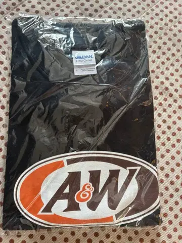 A&W 블랙 티셔츠 사이즈 L