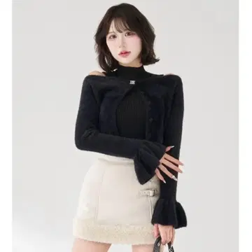 Darich 앙상블 샤기 니트탑