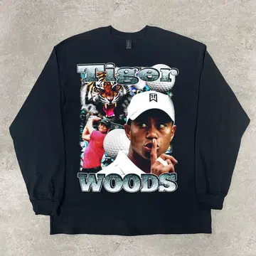 타이거 우즈 [ L 사이즈 ] 긴팔 블랙