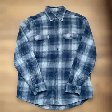 GEORGE 조지 옴브레 체크 플란넬 셔츠 쉐도우