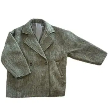 [ 택 포함 미사용 새상품 ] 샤기 미들 코트 / 피코트