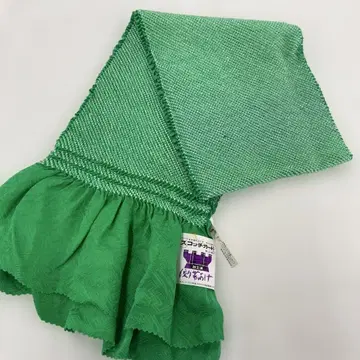 6709 그린 오비 장식 천 순수 실크 쥐어짜기 후리소데