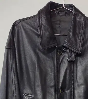 빈티지 구제 의류 양가죽 가죽 자켓 블랙 코트 가죽 점퍼 y2k