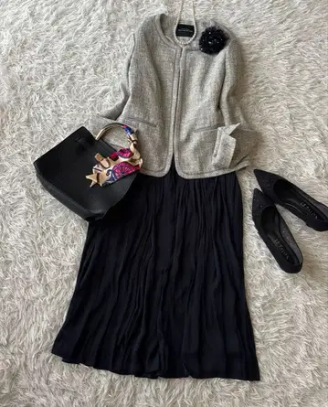 그린 라벨 노카라 자켓 셋업 M 졸업식 입학식