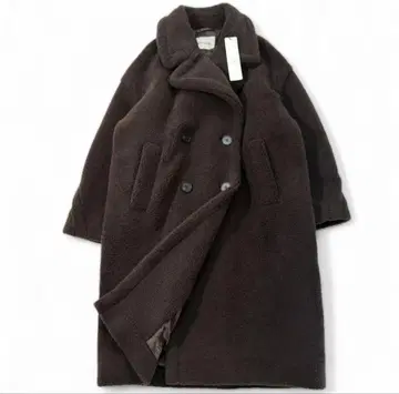 COCODEAL 보아 롱 코트 베어 코트