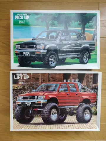 [ 2대 세트 ] 아오시마 HILUX 4WD 픽업 트럭, 리프트업