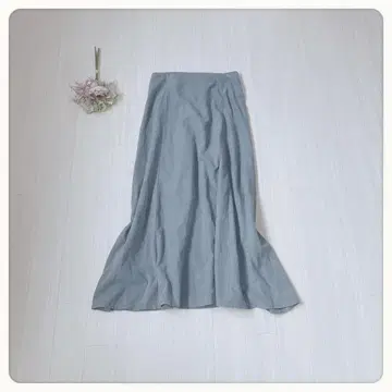 뉴앙스 블루 플레어 스커트 레이스업 새상품급 안감 포함