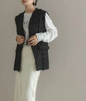 새상품급 어반 리서치 로쏘 트위드 베스트