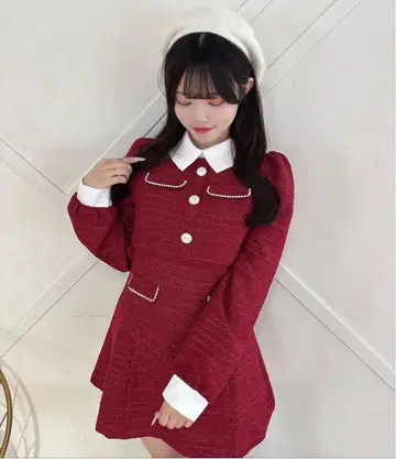 트위드 미니 플레어 원피스 evelyn