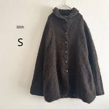 [ lilith ] 코트 비건 울 모헤어 알파카 브라운 38 S