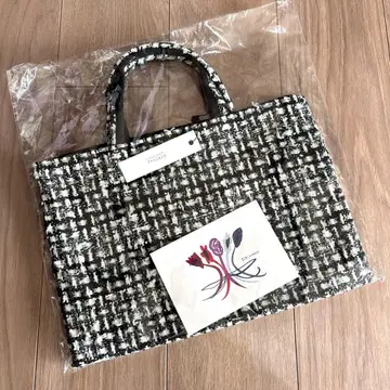 BIBI bag. 'MIDDLE' tweed Classical Black