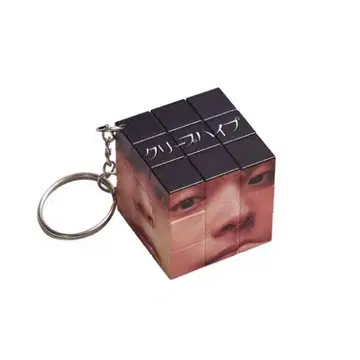 크리프하이프 아저씨들의 얼굴로 노는 큐브 퍼즐 키링