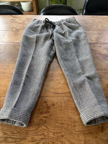 체크 무늬 캐주얼 팬츠