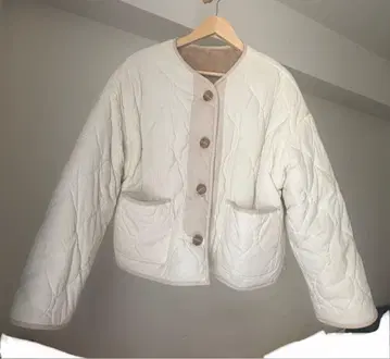 리버서블 보아 자켓 아이보리 베이지