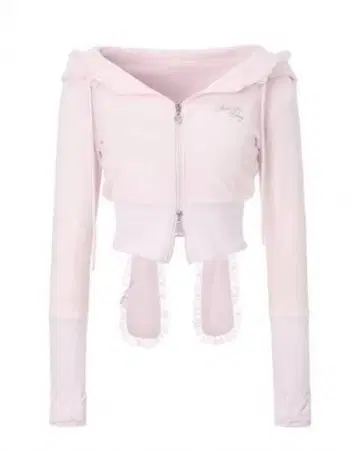 shushucherry Bunny hood 2-way zip-up