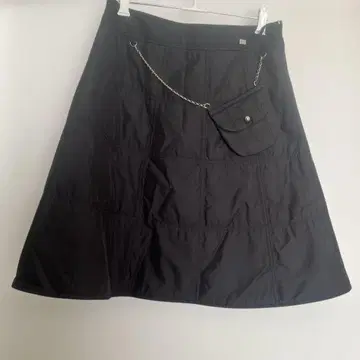 엠즈 그레이시 블랙 플레어 스커트 탈부착 포켓 부착