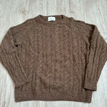 URBAN RESEARCH DOORS 브라운 케이블 니트