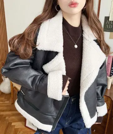 moment+ 라이더 자켓 블루종 블랙 M