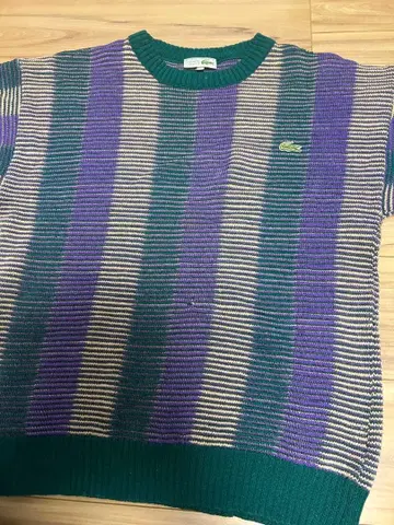 Lacoste 스트라이프 니트 스웨터