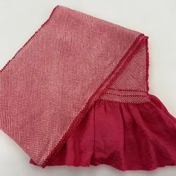 6710 핑크 오비 장식 천 순수 실크 쥐어짜기 후리소데