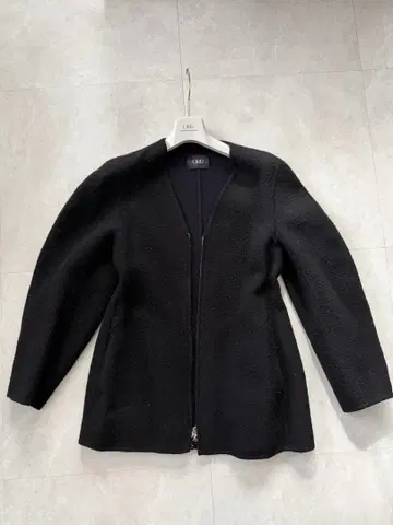 ORR 블랙 노카라 코트 XS