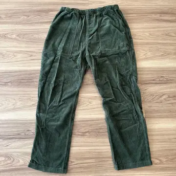 GUNG HO 코듀로이 워크 팬츠 올리브 그린