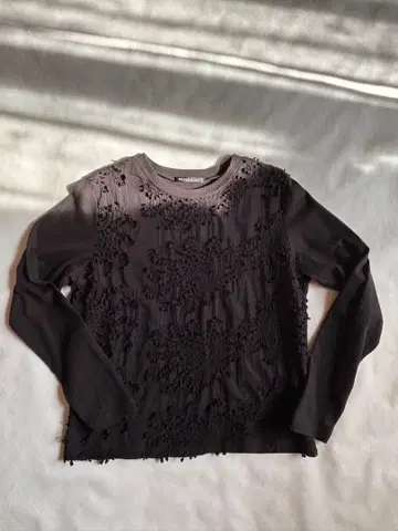 미즈이로 인드 블랙 면 100 티셔츠