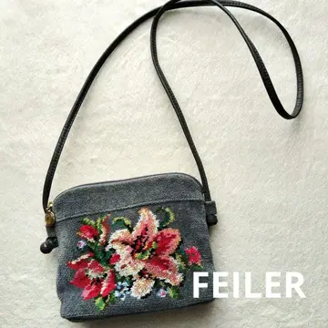 [ 미사용 ] FEILER 숄더백 숄더 파우치 꽃무늬