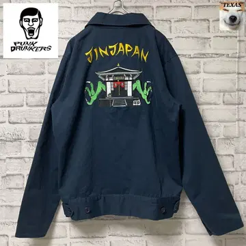 새상품급! PUNK DRUNKERS 자수 스윙탑 지퍼 자켓
