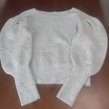 U by SPICK & SPAN 퍼프 슬리브 니트 스웨터 그레이