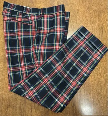 VAN JAC 타탄 체크 슬랙스 L