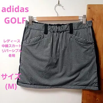 아디다스 골프 여성용 리버서블 충전솜 스커트 M 체크 x 블랙