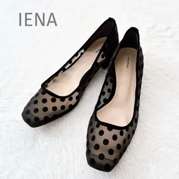 새상품 IENA 36 도트 튤 펌프스 블랙 시어 도트 23 블랙