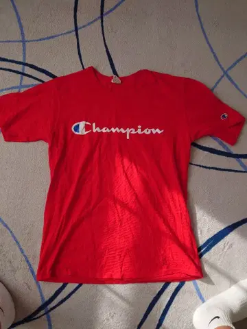 Champion 레드 T셔츠 X-LARGE